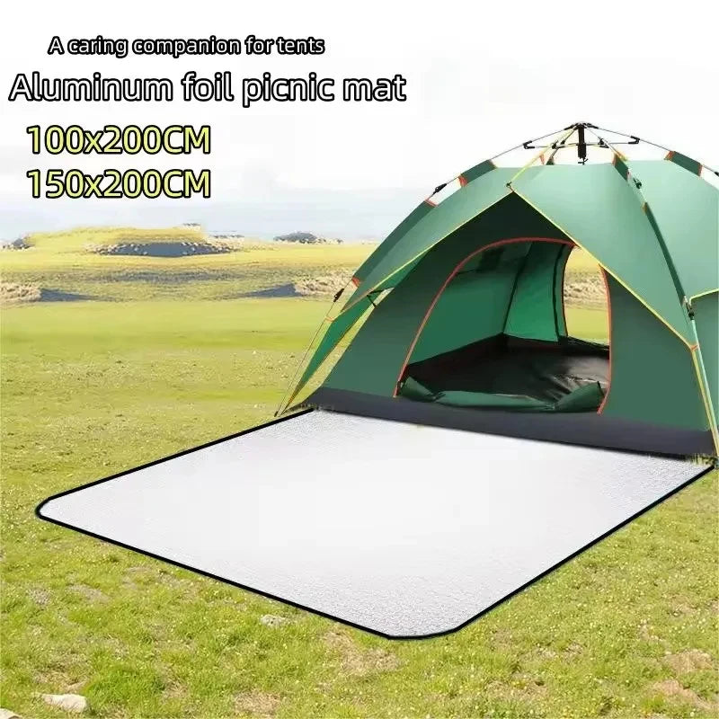 Waterproof Mat Double-sided Aluminum Film Moisture-Proof Mat Portable Picnic Mat Outdoor Tent Camping Beach Moisture-Proof Mat
