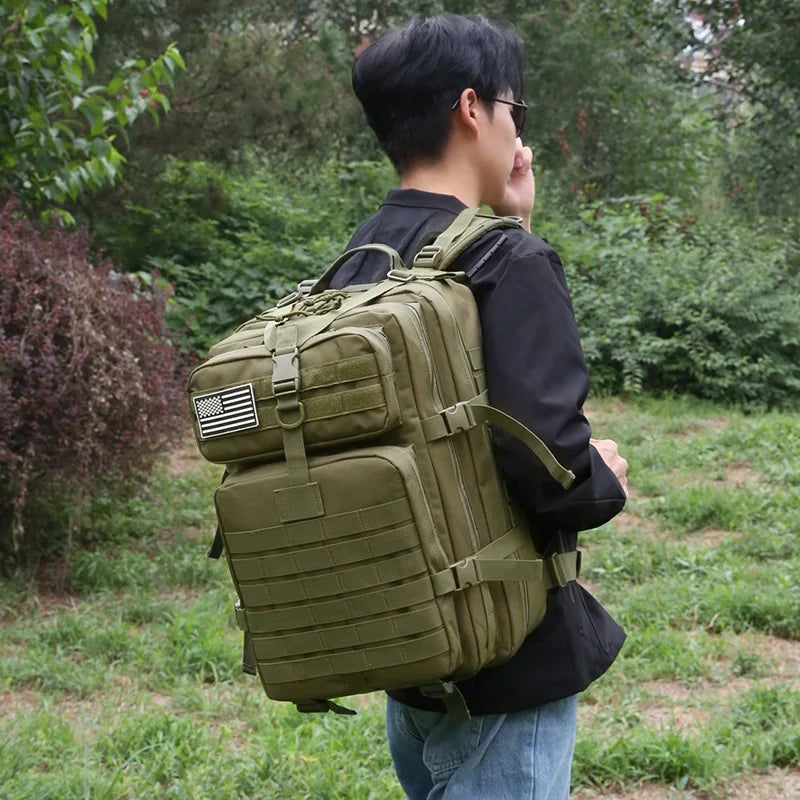 Adjustable Shoulder Straps Hiking Backpack Zipper Closure Travel Sports Camping Mountaineering Cycling Outdoor Unisex Foldable L