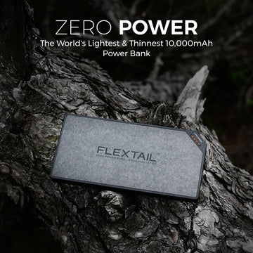 FLEXTAIL ZERO POWER - Power Bank 10000mAh, Forged Carbon Fiber Shell, Dual USB-C Port, Fast Charging Spare Battery for iPhone 17